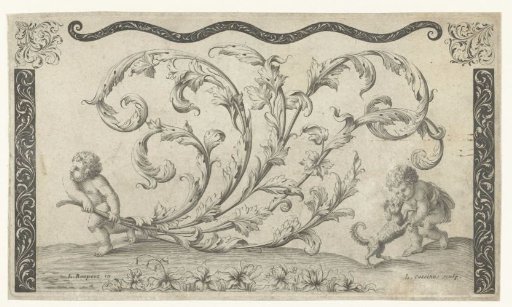 Leaf scroll drawn by a child