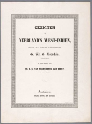 Title page for: Gerard Voorduin, Views from the West Indies of the Netherlands, 1860-1862