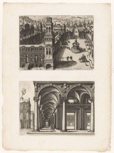 Palace with courtyard and colonnade around the courtyard