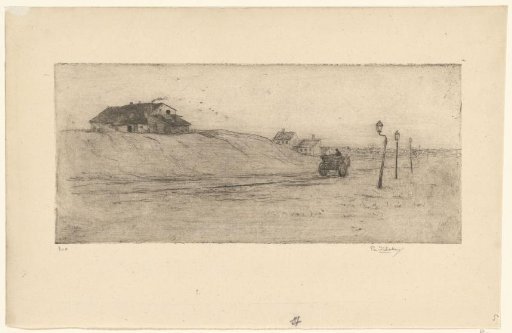 Landscape with Houses, Lanterns and Wagon