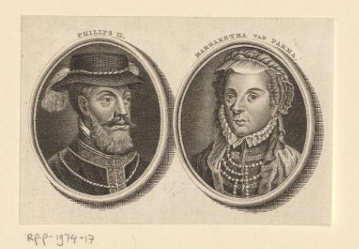 Portrait of Philip II and Margaret of Parma