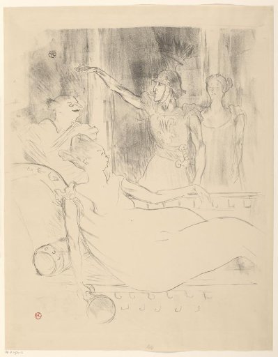 Madame Simon-Girard (Juliette Simon-Girard), Albert Brasseur (Albert Dumont) en Georges Guy in de operette La belle Hélène
