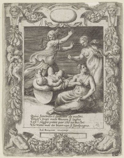 The child Hercules kills the snakes