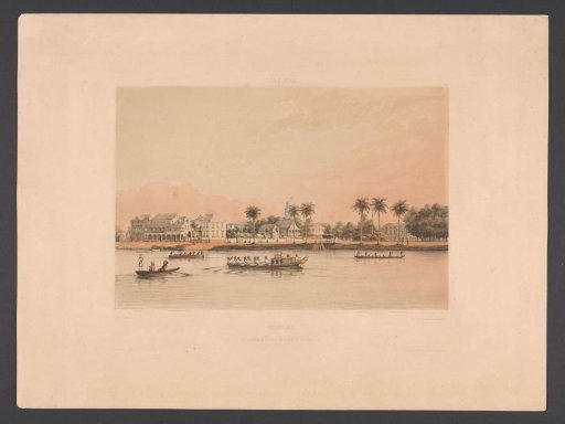Waterfront with the governor's house at Paramaribo