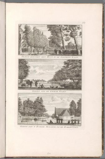 Views of the Gasthuislaan, Leidsevaart and South Spaarne in Haarlem