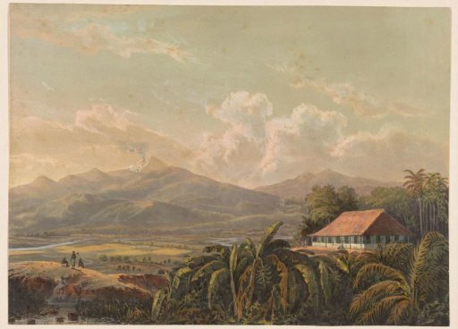 View of the estate and residence Tjiptrap on Java