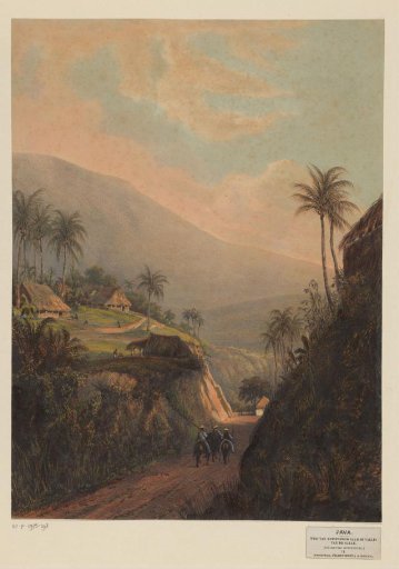 View of a road to the valley of Salak on Java