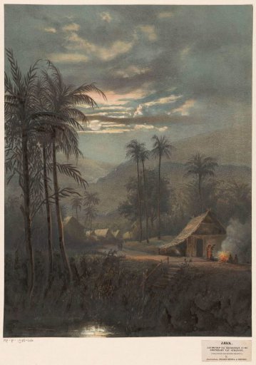 Landscape by moonlight in the surroundings of Sumedang
