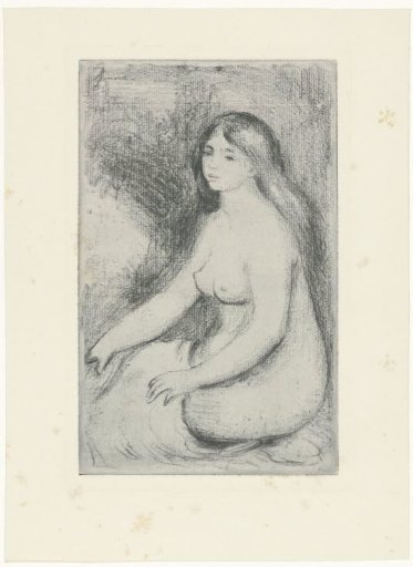 Seated nude woman