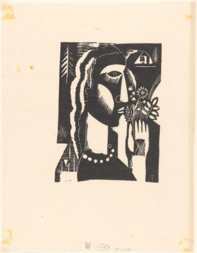 Woman with flowers in her hand