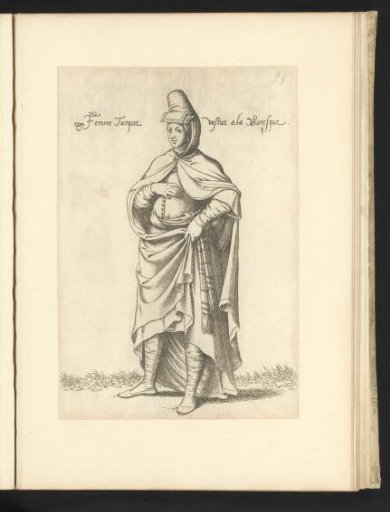 Turkish woman in North African Islamic clothing