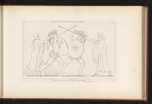 Battle between Hector and Ajax separated by the heralds