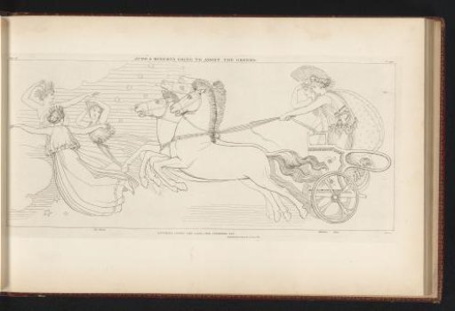 Juno and Minerva on their way to assist the Greeks