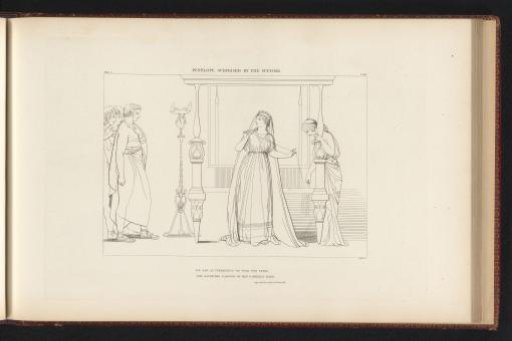 Penelope at her loom surprised by the suitors