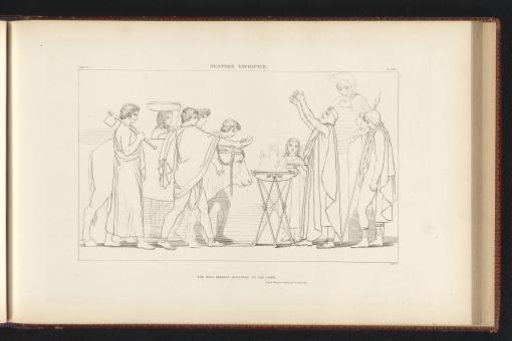 Telemachus at Nestor's, who is making an offering