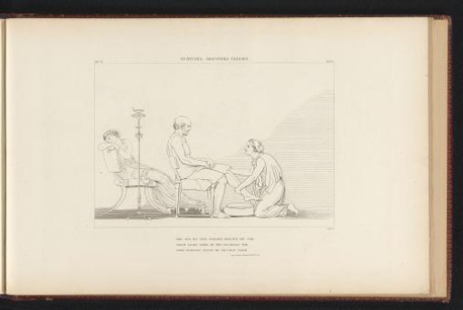 Euryclea recognizes Odysseus at the foot-washing