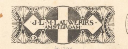 Visiting card of Mathieu Lauweriks