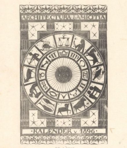 Cover of calendar 1896