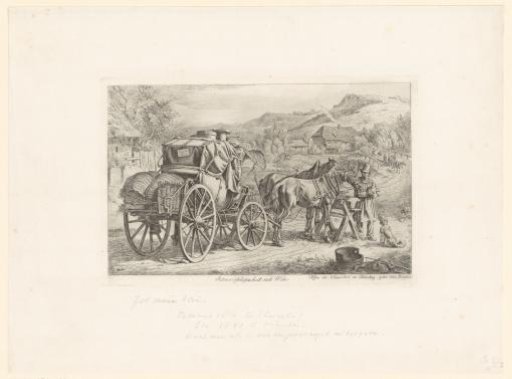 Coachman resting in Theierling on the way to Vienna