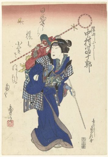 The Actor Nakamura Tomijuro II as a Monkey Dresser