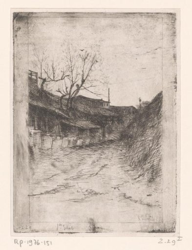 Road along buildings and trees