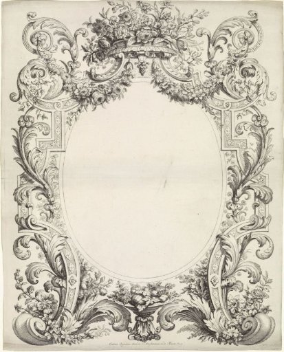 Ornamental Border Around an Empty Cartouche