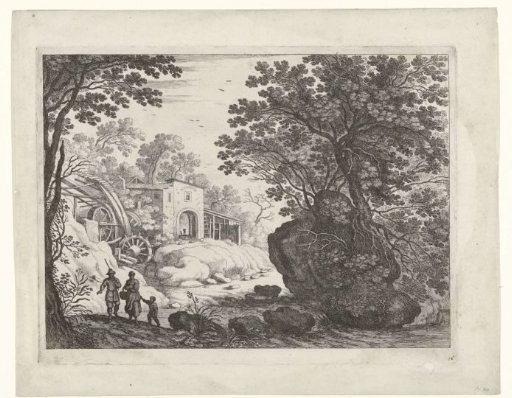 Watermill on a country road