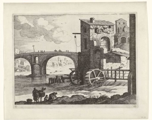 Bridge and watermill
