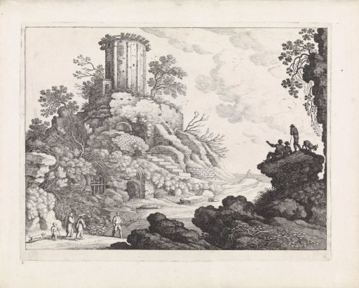 Landscape with the ruin of a temple