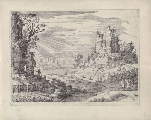 Italian landscape with Tobias and the Angel