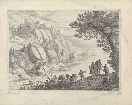 Horsemen and Beggars in a Landscape