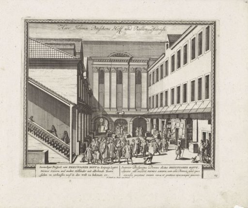 Print shop of Pieter Schenk at the Leipzig Fair