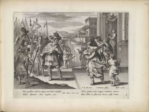 Jephthah is welcomed by his daughter