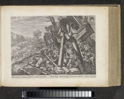 Samson destroys the pillars of the temple