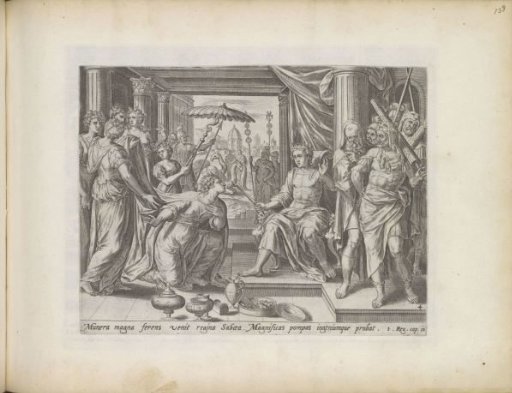Solomon receives the Queen of Sheba