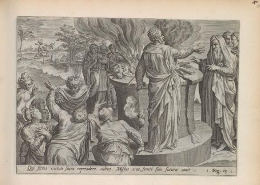 King Jeroboam and the man of God before the altar