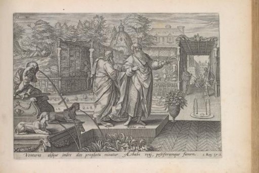 Elijah foretells to King Ahab that there will be a drought