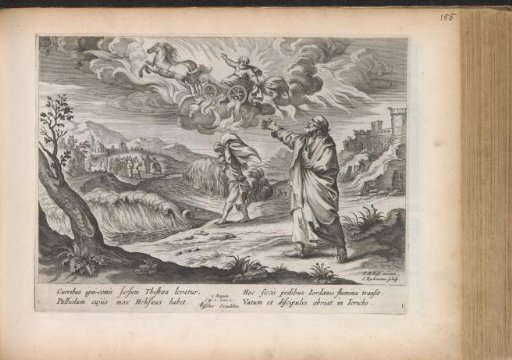 Elisha sees the ascension of Elijah