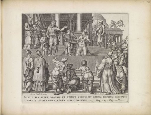 King Josiah has the book of the law read to the people