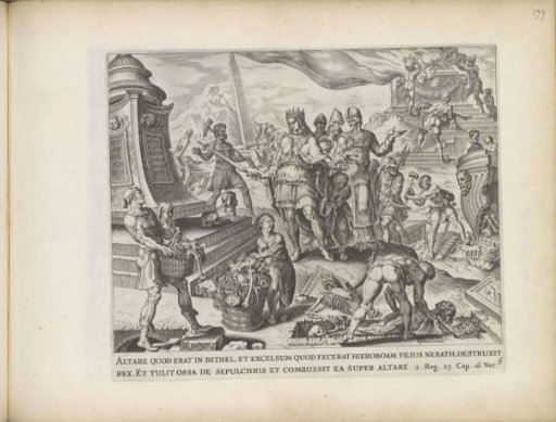 King Josiah desecrates the altar at Bethel