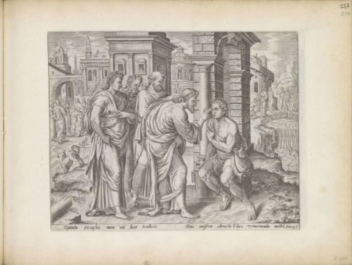 Christ healing a blind man