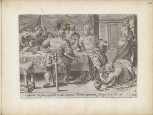 Christ's feet anointed by a sinner