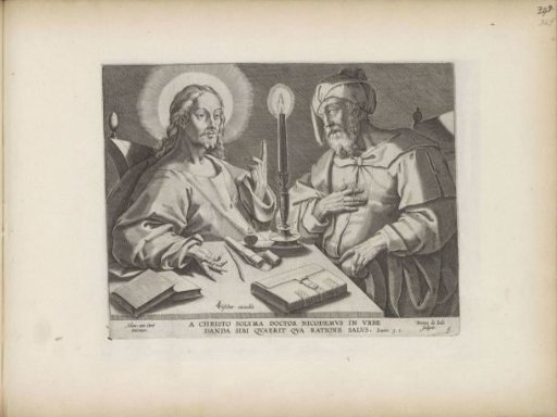 Christ in conversation with Nicodemus