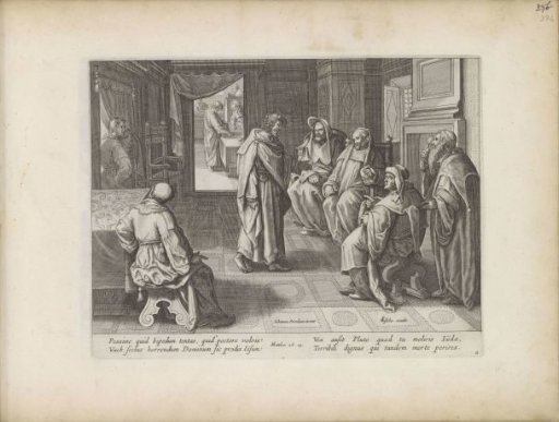 Judas Iscariot with the high priests