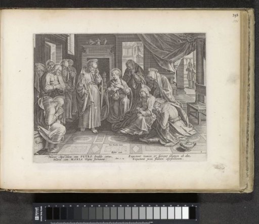 Mary and the apostles mourning Christ