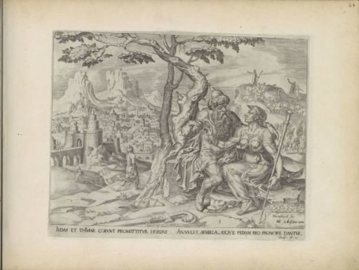 Judah gives Tamar his signet ring
