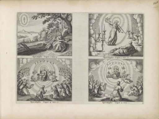 John the Evangelist on Patmos / Vision of the seven golden lampstands / God on his throne