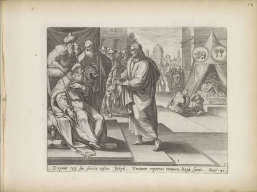 Jozef legt de dromen uit van de farao