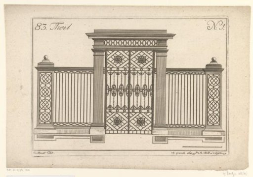 Gate with railing