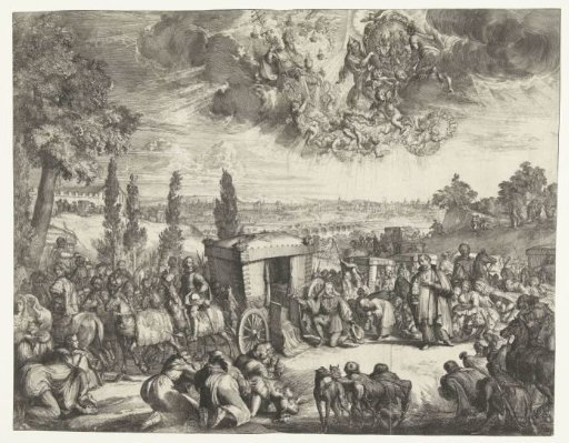Charles II of Spain Kneeling by a Carriage